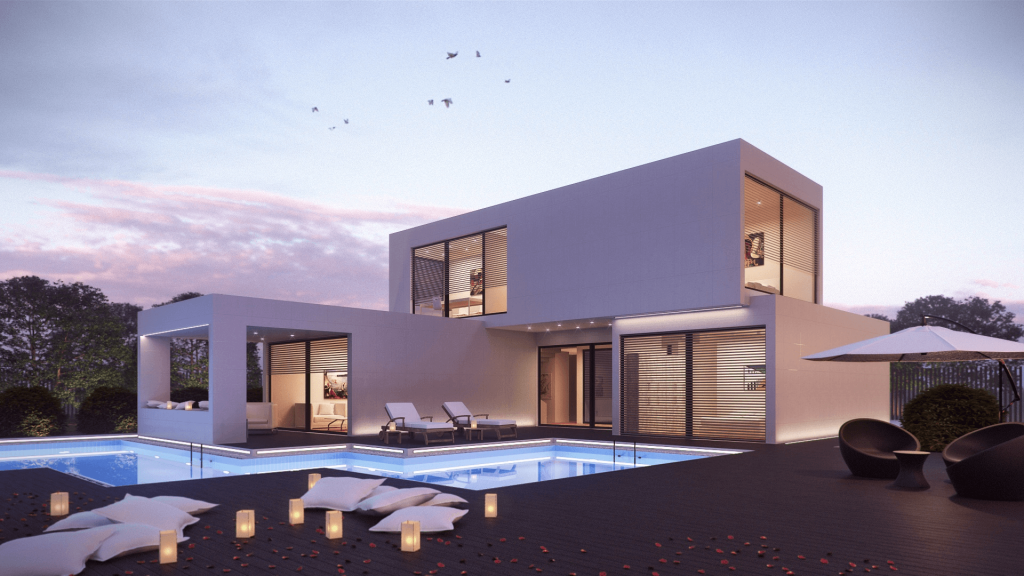 casas pre-fabricadas com piscina